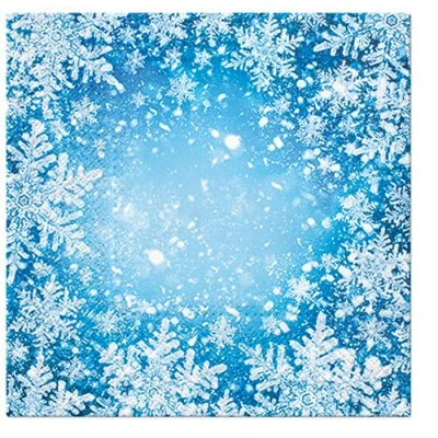 Imagen de Servietten Weihnachten 20 servilletas mágicas de cristal nieve, copos invierno, Navidad, decoración mesa 33 x cm