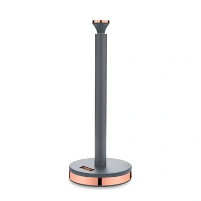 Imagen de Tower T826133GRY Cavaletto Portarrollos de Cocina con Forro Suave, Color Gris y Oro Rosa