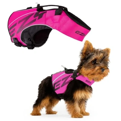Imagen de EZYDOG X2 Boost Chaleco Salvavidas Canotaje, Apto para Perros, Tabla de Remo, flotabilidad Superior, Mango Rescate, (pequeño, Rosa)