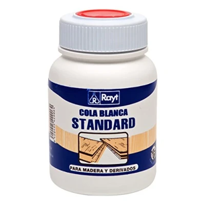 Imagen de Rayt 429 06 Cola blanca standard múltiples usos: Madera, papel, cartón, cerámica y todo tipo de materiales porosos, 250gr