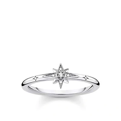 Imagen de Thomas Sabo anillo estrella con piedras plata de ley 925 TR2317 051 14 52