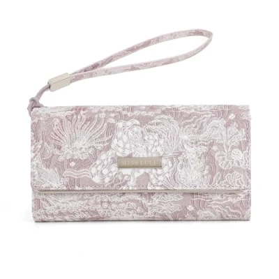 Imagen de Miss Lulu Cartera Grande para Mujer de Cuero PU, Monedero Ligero con Estampado Floral y Múltiples Compartimentos