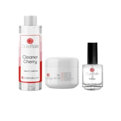 Imagen de UV gel Builder Rose 50ml + Primer 15ml sin acido Limpiador 100ml Cherry Para uñas de Outlet Nails