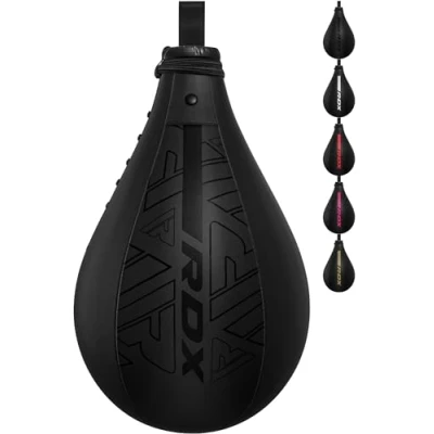 Imagen de RDX Pera de Boxeo con Giratorio, Cuero Maya Hide, Bolsa Velocidad MMA Vejiga Extra, Saco Rapida para Kick Boxing Gimnasio Fitness Combat Sport Set