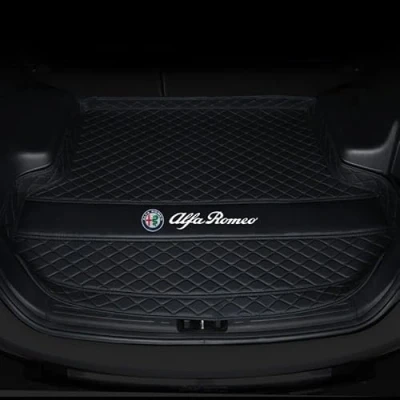 Imagen de JDUYHS Alfombra Maletero Coche para Alfa Romeo 159(939)(Combi) 2005 2011, Estera Maletero, Impermeable Antideslizante Tapetes AntiarañAzos Bandeja Forro Accesorios,A Black