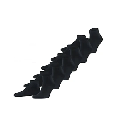 Imagen de FALKE Happy 6 Pack M SN algodón corte unicolor pares, Calcetines cortos Hombre, Azul (Dark Navy 6375), 39 42