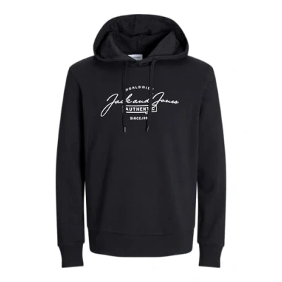 Imagen de JACK &amp; JONES Jjferris Sudadera con Capucha, Negro/Estampado: Grande, S para Hombre
