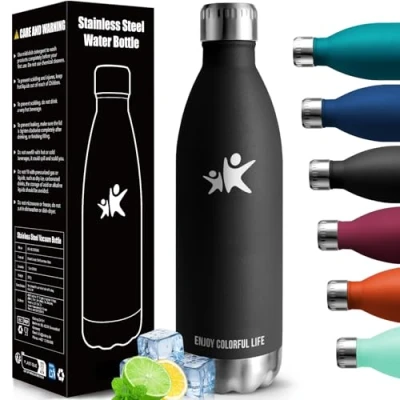 Imagen de HoneyHolly Botella Agua Acero Inoxidable, Termica 1000ml sin BPA, de Deportiva, Doble Pared al Vacío a Prueba Fugas, Cantimplora para Gimnasio
