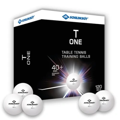 Imagen de Donic Schildkröt Pelotas de Tenis Mesa T One, para Entrenamiento, Calidad Poly 40+, 120 Piezas en Caja, Blanco, 608522