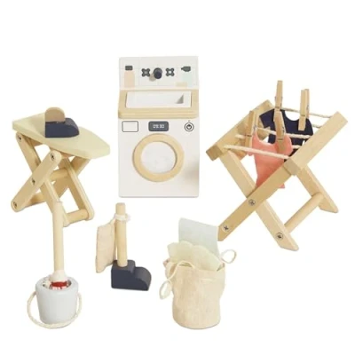 Imagen de Le Toy Van Set Lavadero de madera con accesorios accesorio casitas muñecas colección Daisylane A partir 3 años +