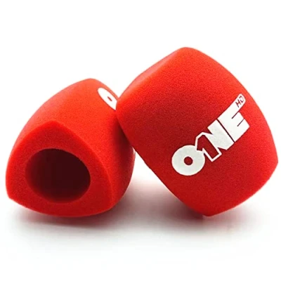 Imagen de Personalizar Logo para Mic Micrófono de Espuma Parabrisas Esponja Cubiertas Micrófonos Entrevista TV 5pcs (Red)