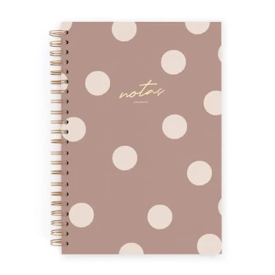 Imagen de Cuaderno Charuca A4 Grande Mocca Puntos
