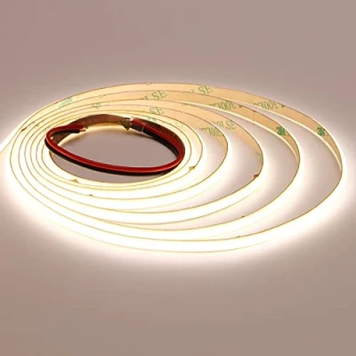 Imagen de TOPAI Tira LED COB 4000K Estrecho 3mm Ancho, Luz 12V Blanco Natural 5M 384LED/M CRI&gt;93 Adhesivas Flexible Cortable IP20 Non Impermeable para cocina dormitorio iluminación DIY