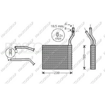 Imagen de PRASCO FD424H001 Radiador de Calefaccion con tubo FORD: Focus 2, C Max, 2 Kombi, VOLVO: V50