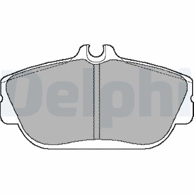 Imagen de DELPHI LP887 Juego de pastillas freno no preparado para indicador desgaste Chapa antichirridos sin accesorios