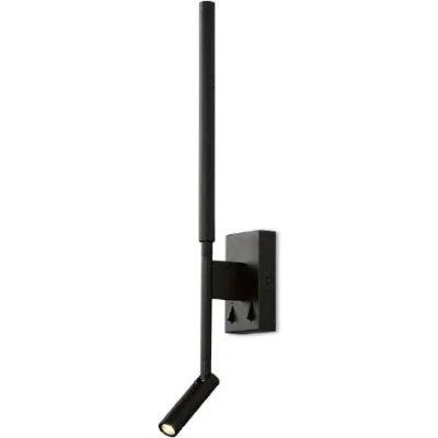 Imagen de Mantra Iluminación. Modelo TORCH. Aplique de pared fabricado en acrílico acabado color negro arena