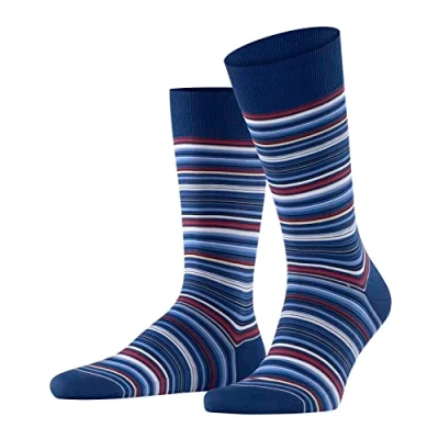 Imagen de FALKE Microblock M So algodón estampados 1 par, Calcetines Hombre, Azul Royal Blue 6000, 43 44