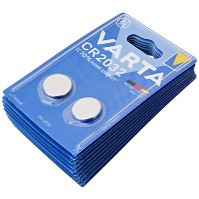 Imagen de Varta 6032101402 Pack de 20 pilas litio (CR 2032, 3V) color plateado