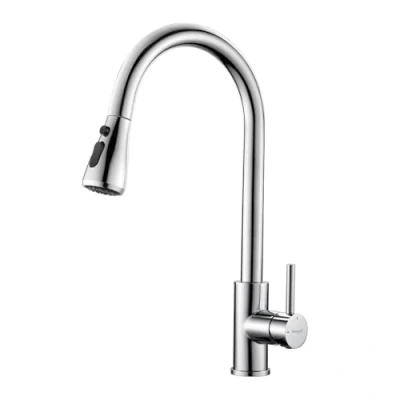 Imagen de Ibergrif M22136 Grifo de Cocina Monomando Extraíble, Mezclador Fregadero con 3 Modos, Rotación 360, Cold Start, 10% Ahorro Energía, Latón, Cromado