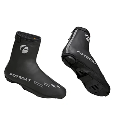 Imagen de FOTGOAT Cubrezapatos de Ciclismo, Cubierta Zapatos Calentito Invierno Cubrebotas MTB Impermeable A Prueba Viento Calzado Vellón Cálido Size 48 49 XXXL