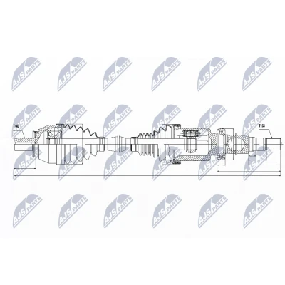 Imagen de NTY NPW VV 034 Árbol de transmisión Eje delantero, derecha Caja cambios manual VOLVO: S80 II