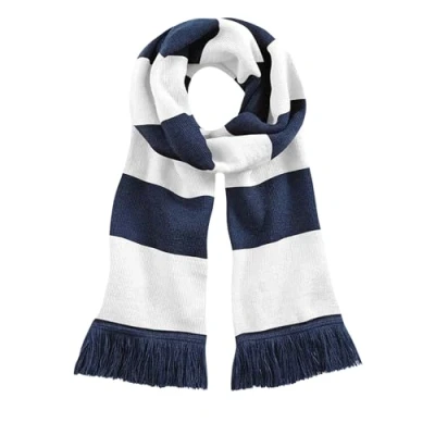 Imagen de Beechfield Stadium Scarf Bufanda, Multicolor (French Navy/White 00), Talla única Unisex Adulto