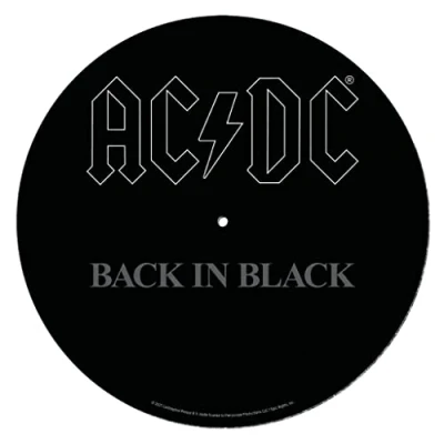 Imagen de Pyramid International AC/DC Alfombrilla giratoria para mezclar, rascar DJ y escuchar el hogar, antideslizante (diseño de logotipo)