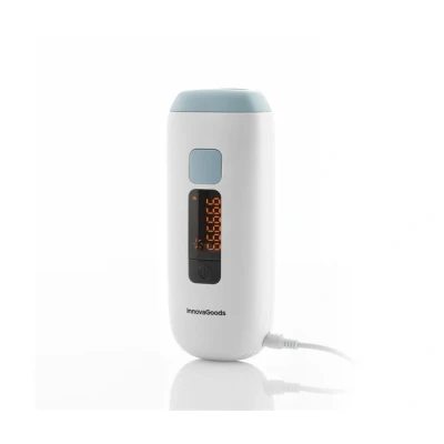 Imagen de InnovaGoods® Depiladora Luz Pulsada Ipylator, Indolora, 2 Modos Uso Manual y Automático, Incluye Gafas Protección IPL, Azul, Blanco