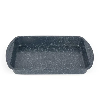 Imagen de Russell Hobbs RH0999EU Fuente de horno antiadherente para asar, 38 cm, recipiente la colección Nightfall Stone, sin pfoa, hornos hasta 220 c, hecho acero al carbono, mármol azul