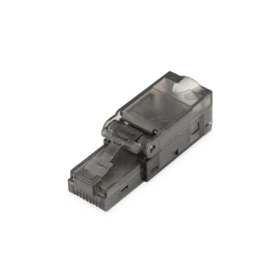 Imagen de DIGITUS Conector de red Cat 6A, campo no apantallado, Clavija RJ45 sin herramientas, 10GBase T 500 MHz, AWG 27/7 a 22/1
