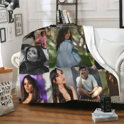 Imagen de Jenna Ortega Manta de franela suave para decoración habitación, cama, sofá y todas las estaciones, 50 x 40 pulgadas