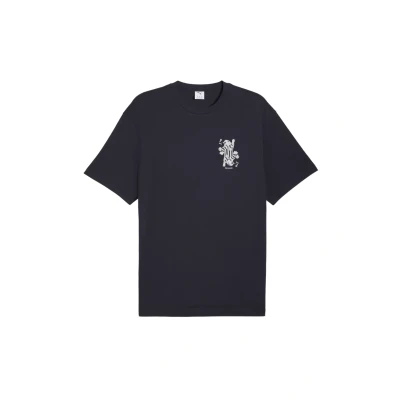 Imagen de PUMA Camiseta holgada Graphic Card Play para hombre, Ropa, New Navy, S