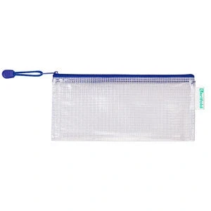 Imagen de Bolsa multiusos tarifold pvc 250x115 mm apertura superior con cremallera portaboligrafo y correa color azul