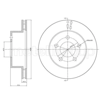 Imagen de Disco de freno METELLI 23 1651C