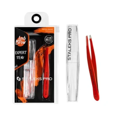 Imagen de STALEKS PRO Pinza para cejas finas o escasas, precisa, acero inoxidable. Expert 11/4