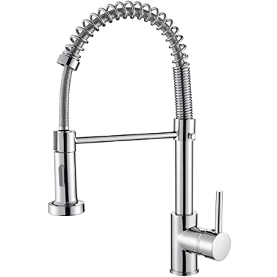 Imagen de Cobbe Grifo de Cocina, Grifos Cocina Extraible con Resorte Ducha, Fregadero Monomando 2 Modos Rociado, Rotación 360（Cromo)
