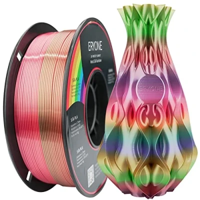 Imagen de ERYONE Silk Rainbow Filament PLA 1.75mm for 3D Printer, +/ 0.05mm, 1kg /Spool,Metal Luster