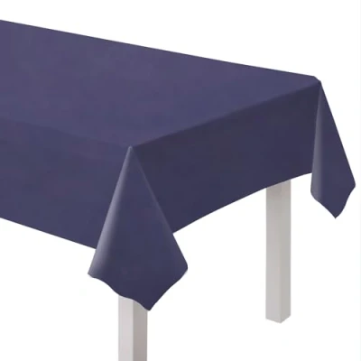 Imagen de amscan 9915404 209 Mantel de Papel reciclable ecológico para Mesa Fiesta, 2,74 m, Color Azul Marino