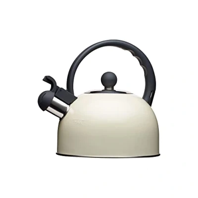 Imagen de KitchenCraft Living Nostalgia Hervidor de Agua, Silbante, Inducción, Metal, 1,3 Litros, Crema