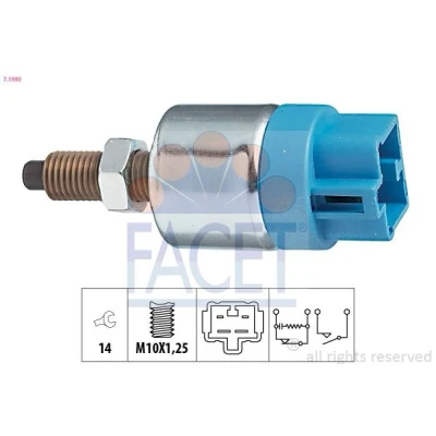 Imagen de FACET 7.1090 Interruptor luces freno mecánico M10X1,25 Made in Italy OE Equivalent TOYOTA: Previa / Estima II, Yaris I Hatchback, RAV4 II SUV