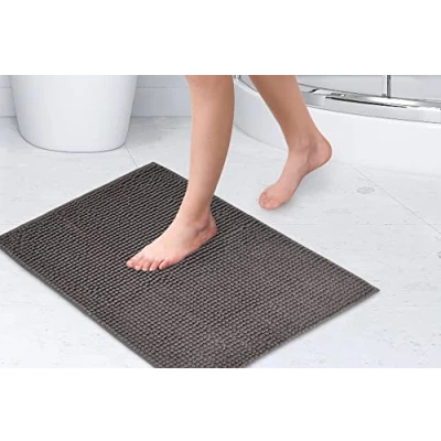Imagen de Emma Barclay Alfombra de baño Antideslizante Tacto Suave en Grafito, Alfombrilla Ducha 40 x 60 cm