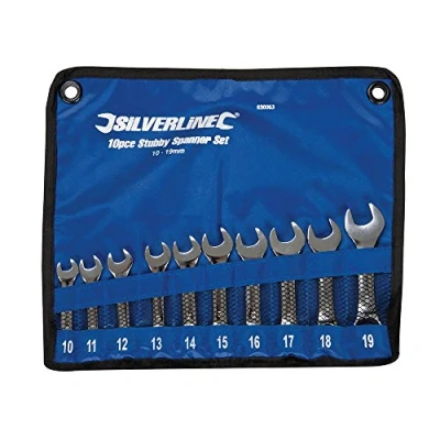 Imagen de Silverline Tools 630063 Llaves combinadas pequeñas, 10 pzas (10 19 mm)