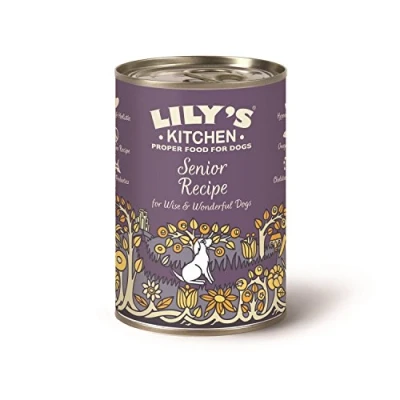 Imagen de Lily&#039;s Kitchen Fabricado con ingredientes naturales lata de alimento húmedo para perros sénior receta pavo 400 g (Pack 6 unidades)