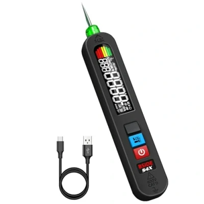 Imagen de BSIDE S4X Detector de Voltaje Sin Contacto Buscapolos Comprobador Tensión Recargable AC 12V 300V con Gran LCD Color y Zumbador Medidor Fugas Electricas Unipolar Linterna para Casa