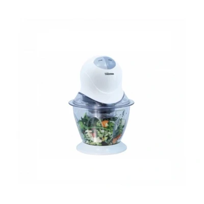 Imagen de Tristar BL 4009 picadora eléctrica de alimentos, 2 Hojas Acero Inoxidable, Bol Cristal con indicador nivel 0.6 L, cocina para carne, verdura, cebolla y fruta, 200 W, Blanco