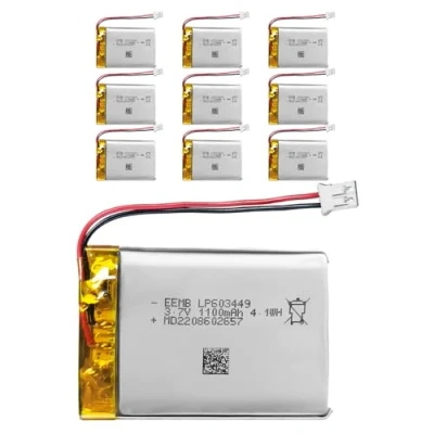 Imagen de EEMB Lithium Polymer batería 3.7V 1100mAh 603449 Paquete de Recargable Lipo con Conector JST: confirme la polaridad del Dispositivo y Antes Comprar(10)