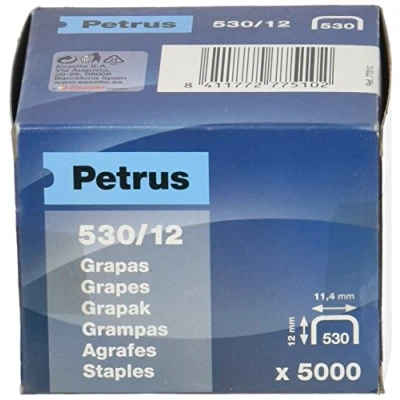 Imagen de PETRUS 77510 Caja 5000 ud. grapas cobreadas modelo 530/12 mm