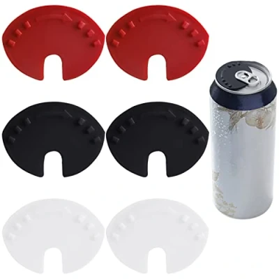 Imagen de Cdemiy Tapa de Lata Bebida, 6 Piezas Tapas para Latas Bebidas, Plastique Réutilisable Bebida Cierre Cerveza Refresco Bebidas (Color Aleatorio)