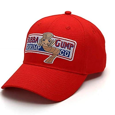 Imagen de AMOYER Béisbol Ajustable Del Casquillo De Bubba Gump Shrimp Bordados Snapback Deportes Sombrero Sun (Rojo)