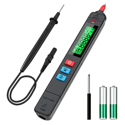 Imagen de BSIDE Medidor de Voltaje Sin Contacto Pantalla 3 resultados Multímetro automatico NCV Sensibilidad Ajustable Bolígrafo Electricidad Tensión Enchufes Cable Vivo y Circuitos